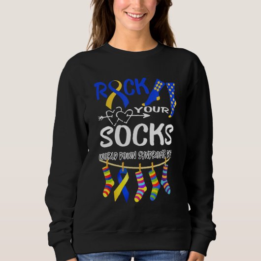 Rock Your Socks Awareness 21 Mars Sweatshirt (Vorderseite)