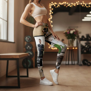 Rock your Story: Benutzerdefinierte 9-Foto Collage Leggings