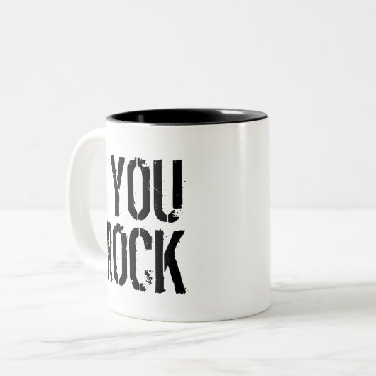 Rock - zweifarbige tasse (Vorderseite Links)