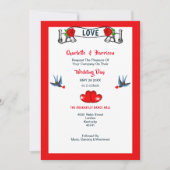 Rockabilly 50 Wedding Einladung (Vorderseite)