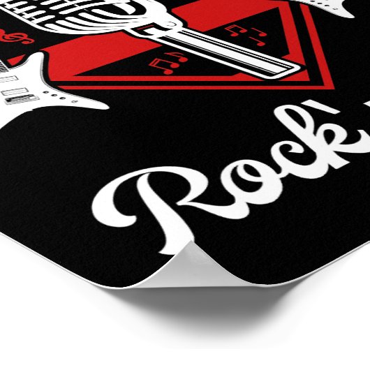 Rockabilly 50er Rock and Roll Music Poster (Ecke)
