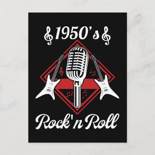 Rockabilly 50er Rock and Roll Music Postkarte (Vorderseite)