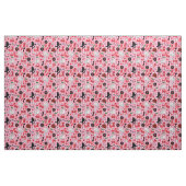 Rockabilly 50er Rocker Poodle Kirschen und Rose Stoff (Fat Quarter (45,7 x 55,9 cm))