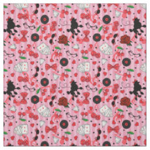 Rockabilly 50er Rocker Pudel Kirschen und Rosen