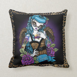 Rockabilly-Baby-Tattoo-Engel-Wurfkissen Kissen