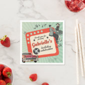 Rockabilly Birthday Party Serviette (Beispiel)