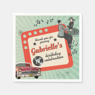 Rockabilly Birthday Party Serviette