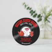 Rockabilly Brautparty Vinyl Record Retro 1950er Einladung (Stehend Vorderseite)