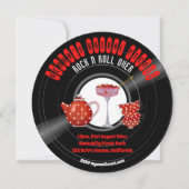 Rockabilly Brautparty Vinyl Record Retro 1950er Einladung (Vorderseite)