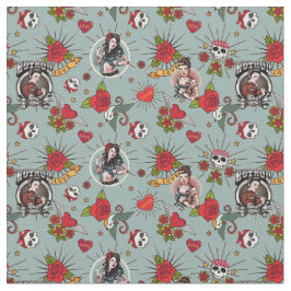 Rockabilly Button Up Girls Mechanik und Rose Stoff