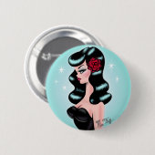 Rockabilly-Button-Up-Puppe Button (Vorne & Hinten)