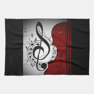 ROCKABILLY CELLO/VIOLIN ART DRUCKSTADT KÜCHENTUCH