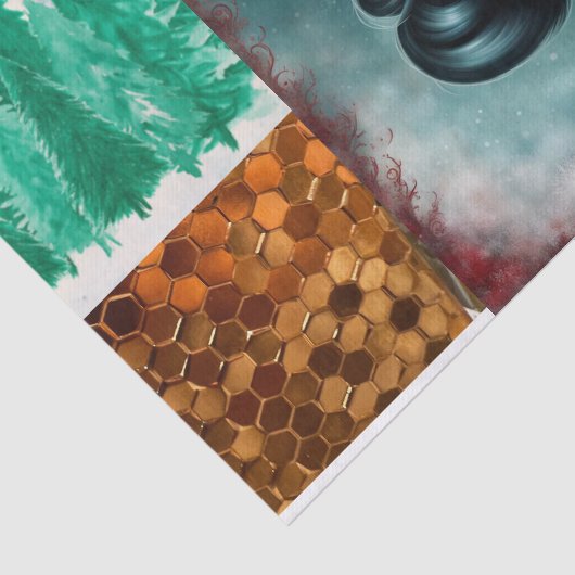 Rockabilly Christmas Girl Decoupage Seidenpapier (Ausschnitt)