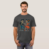 Rockabilly Día de los Muertos Skeleton Dance T-Shirt (Vorne ganz)