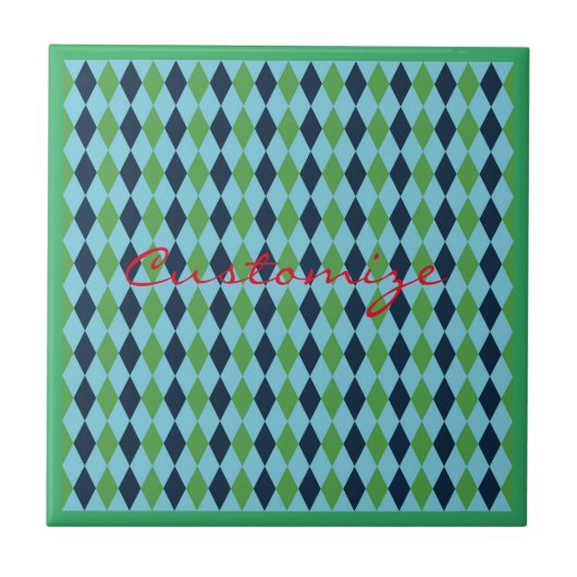 Rockabilly Diamond kariert Thunder_Cove Fliese (Vorderseite)