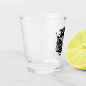 Rockabilly Garage Button Up Girl Schnapsglas (Links)