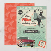 Rockabilly-Geburtstagsparty der Fünfzigerjahre