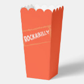 RockABilly gerippte und gekachelte orange Popcornb Geschenkschachtel (Vorderseite)