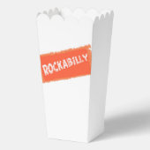 RockABilly gerippte und gekachelte weiße Popcornbo Geschenkschachtel (Vorderseite)