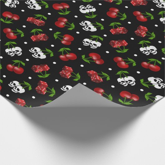 Rockabilly Geschenkpapier (Ecke)