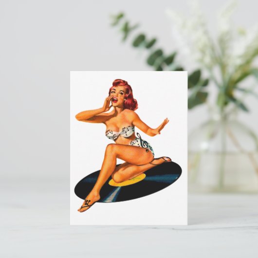 Rockabilly Goddess Postkarte (Stehend Vorderseite)