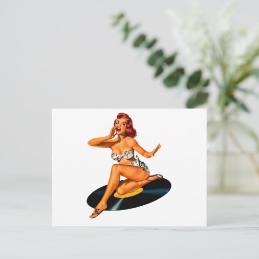 Rockabilly Goddess Postkarte (Stehend Vorderseite)