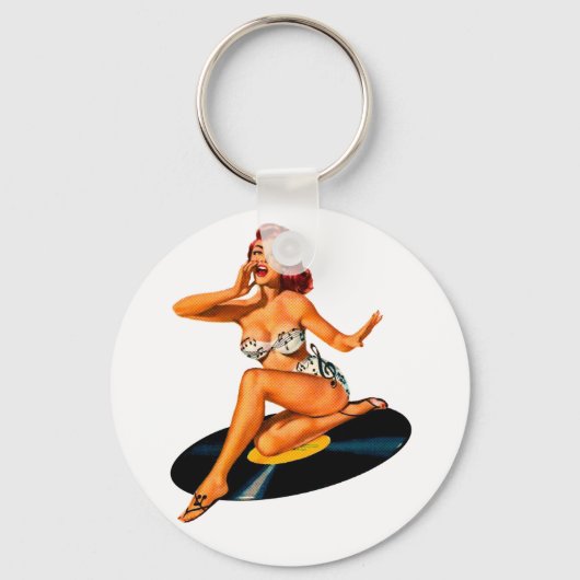 Rockabilly Goddess Schlüsselanhänger (Vorderseite)