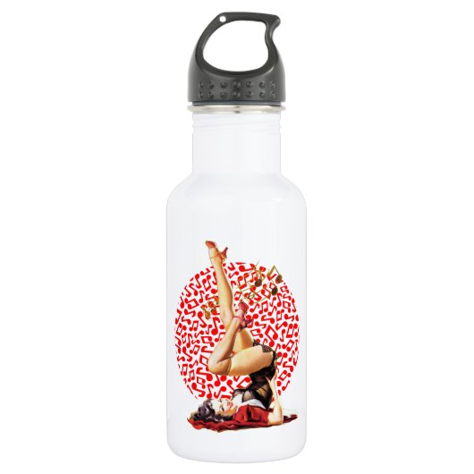 Rockabilly Göttin II Trinkflasche (Vorderseite)