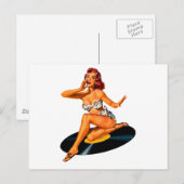 Rockabilly-Göttin Postkarte (Vorne/Hinten)