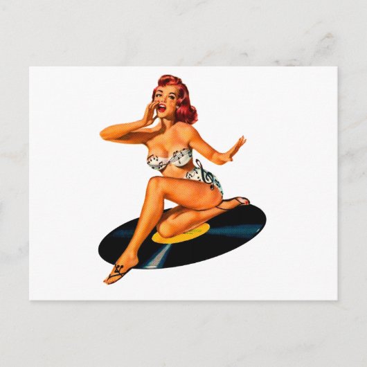Rockabilly-Göttin Postkarte (Vorderseite)