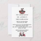 Rockabilly Hacken-unten Party Einladung (Rückseite)