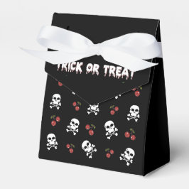 Rockabilly-Halloween-Totenköpfe-Kirschen-Geschenkb Geschenkschachtel