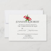 Rockabilly Hearts and Rose Wedding Response Card RSVP Karte (Vorderseite)
