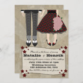 Rockabilly Hochzeit, 12x18 wedding * Einladung (Vorne/Hinten)