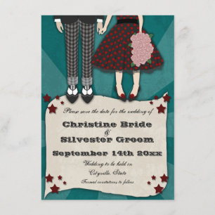 Rockabilly Hochzeit, 4.5x6.25 Save the Date
