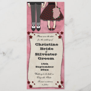 Rockabilly Hochzeit, 4x9.25 Save the Date