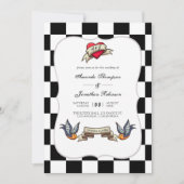 Rockabilly-Hochzeit Einladung (Vorderseite)