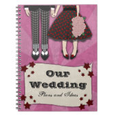 Rockabilly Hochzeit, Notizbuch Notizblock (Vorderseite)