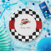 Rockabilly-Hochzeit Pappteller (Party)