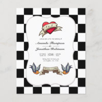 Rockabilly-Hochzeitseinladung