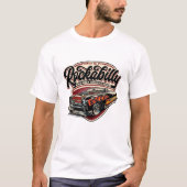 Rockabilly Hotrod Speed Flames - Pos T-Shirt (Vorderseite)
