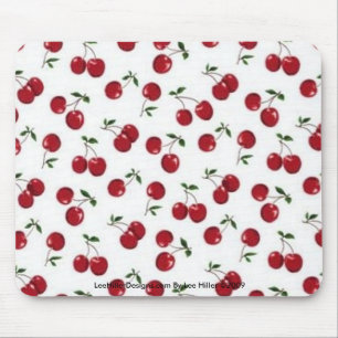 Rockabilly Kaninchen Rote Kirschen Mauspad