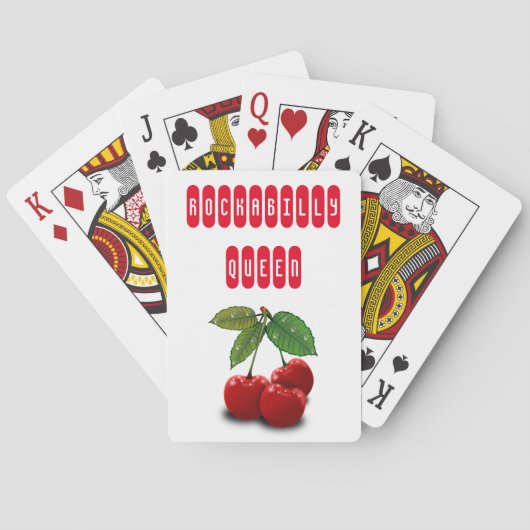 Rockabilly-Königin Retro Spielkarten (Rückseite)