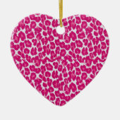 Rockabilly Liebe "Pink Leopard" Keramik Ornament (Vorne)