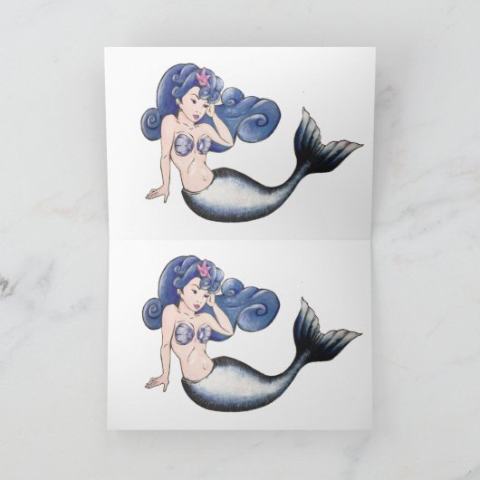 Rockabilly Mermaid Karte (Innenseite)