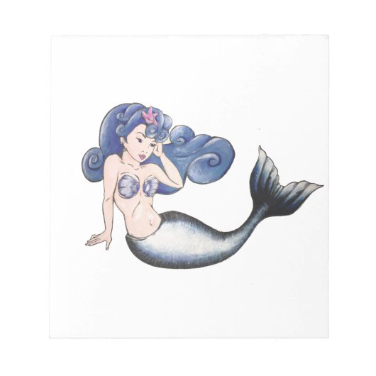 Rockabilly Mermaid Notizblock (Vorderseite)