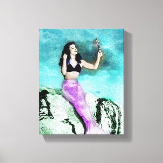 Rockabilly Mermaid Print Leinwanddruck