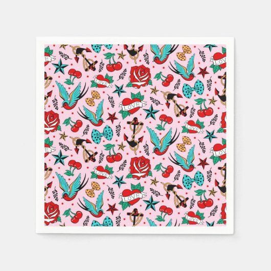 Rockabilly Napkins Serviette (Vorderseite)