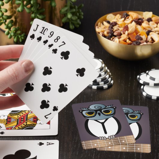 Rockabilly Owl Playing Cards Spielkarten (In Situ)