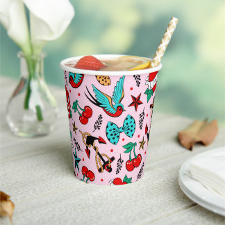 Rockabilly-Papier-Becher Pappbecher